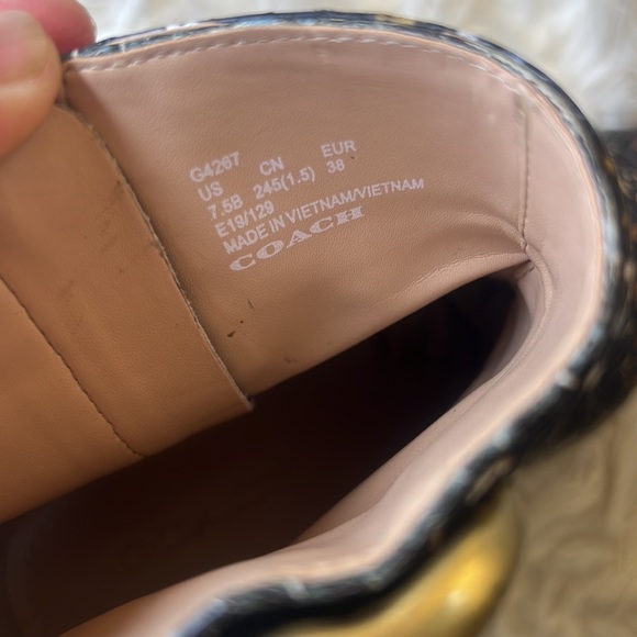 Coach Cassandra Hand painted booties size 7.5 - Picture 8 of 14